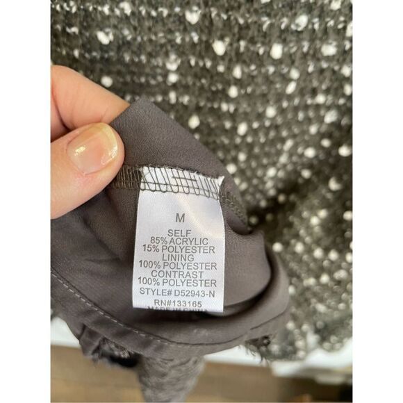 Altar'd State Women's Gray Cowl Neck Layered Lace Trim Sweater Tunic  Medium - Picture 7 of 9